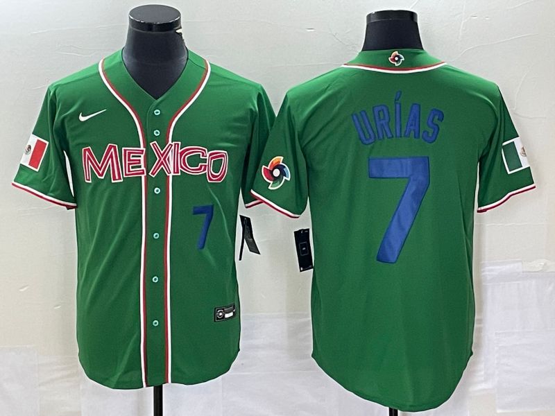 Men 2023 World Cub Mexico #7 Urias Green blue Nike MLB Jersey12->more jerseys->MLB Jersey